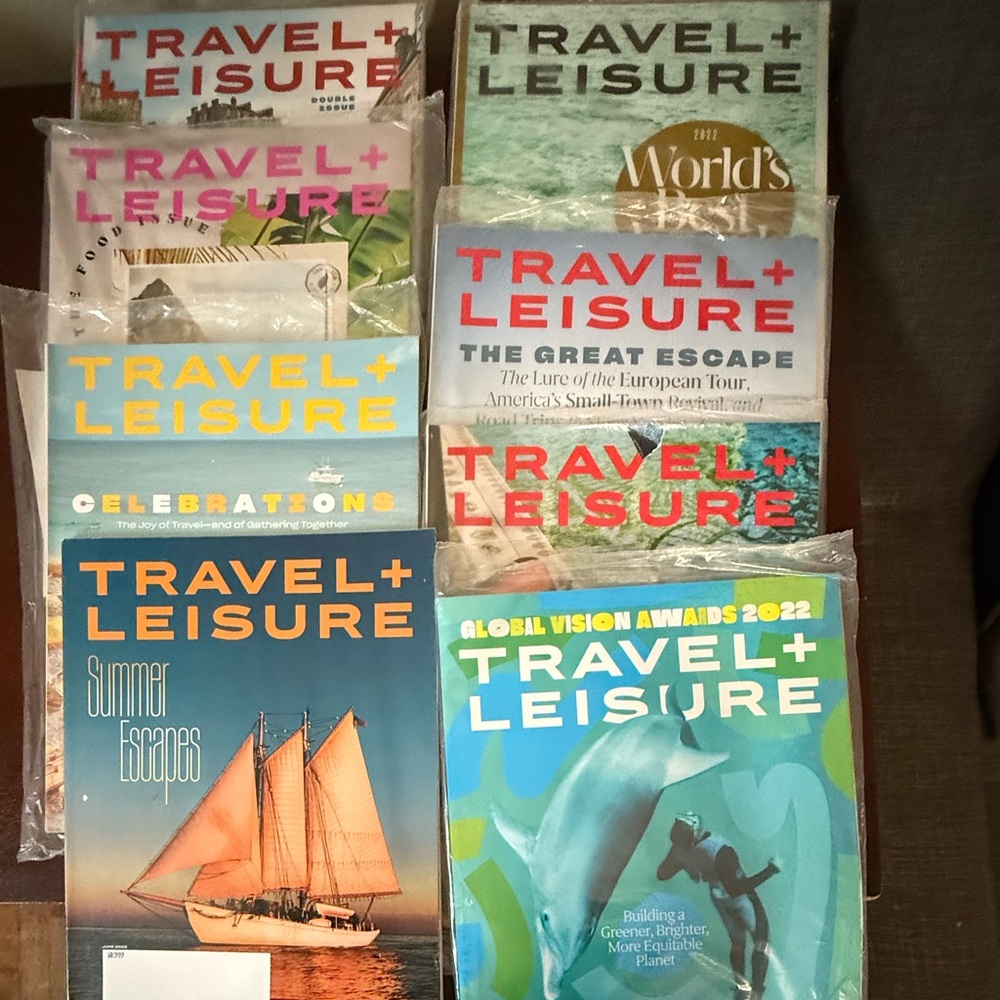 Travel + Leisure Magazine Lot – 2022 Issues World’s Best, Summer Escapes & More